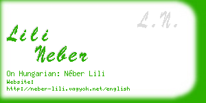 lili neber business card